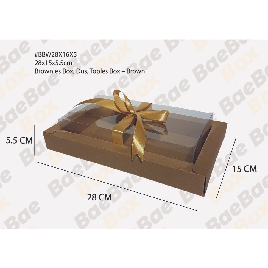 

Brownies Box, Dus, Toples Box – Brown 28x15x5.5cm #BBW28X16X5