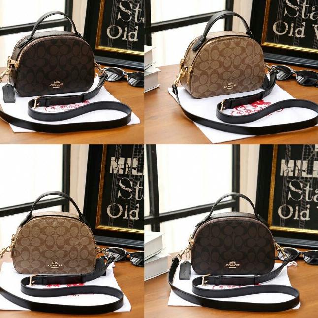 Tas Selempang Wanita Import Serena 2 Ruang Coach  Fashion 케