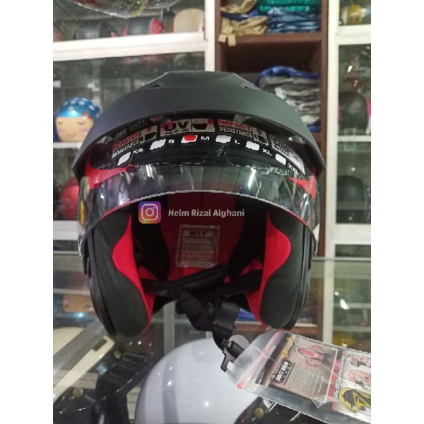HELM KYT ROMEO SOLID BLACK DOFF HELM KYT TERLARIS HELM HALF FACE HELM KYT TERBARU