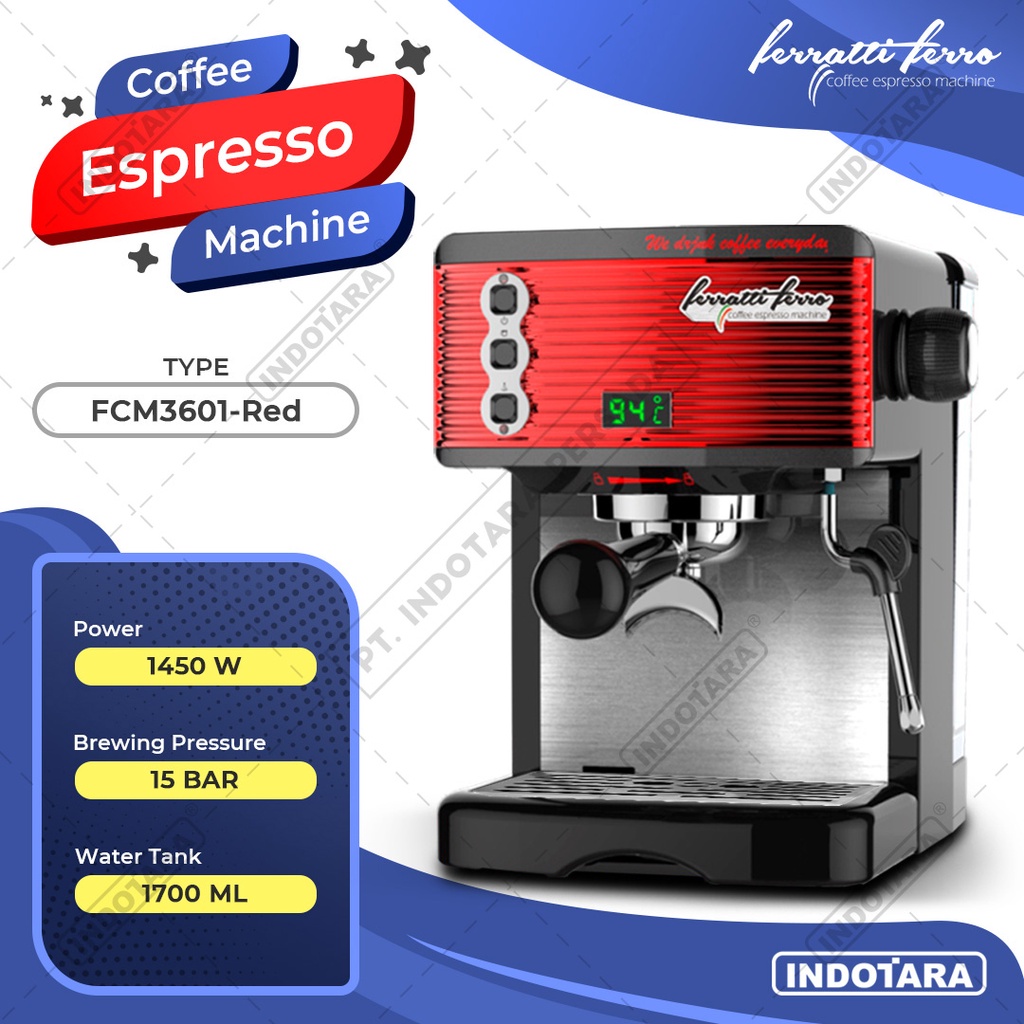Ferratti Ferro Espresso Machine Coffee FCM3601