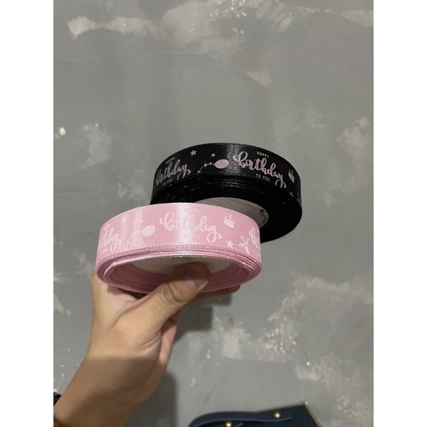 

HEEYYBOX | (Harga Permeter) Black & Pink Ribbon / Pita Warna Hitam & Pink.