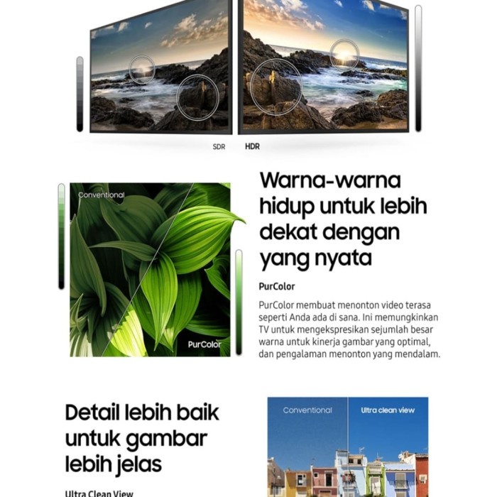 SAMSUNG SMART TV 32 INCH T4500-UA32T4500AKXXD(2020 MODEL)GARANSI RESMI - Hitam