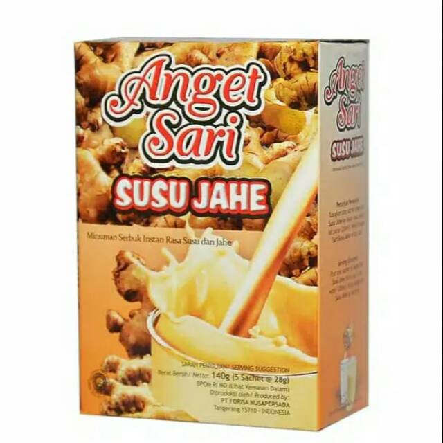 

Anget Sari Susu Jahe, Kopi Susu Jahe 140 gram - 5 sashet