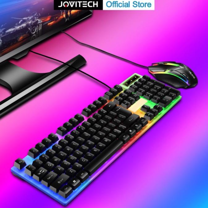 Jovitech Keyboard Mouse LED Keyboard PC Komputer LDKAI832 Gaming-G14