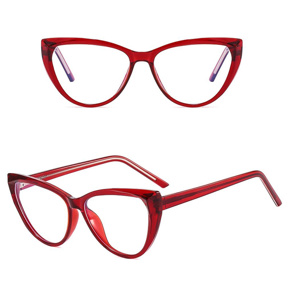 Populer Kacamata Blue Light Stylish Anti UV Anti Silau Cat Eye Kacamata Palsu