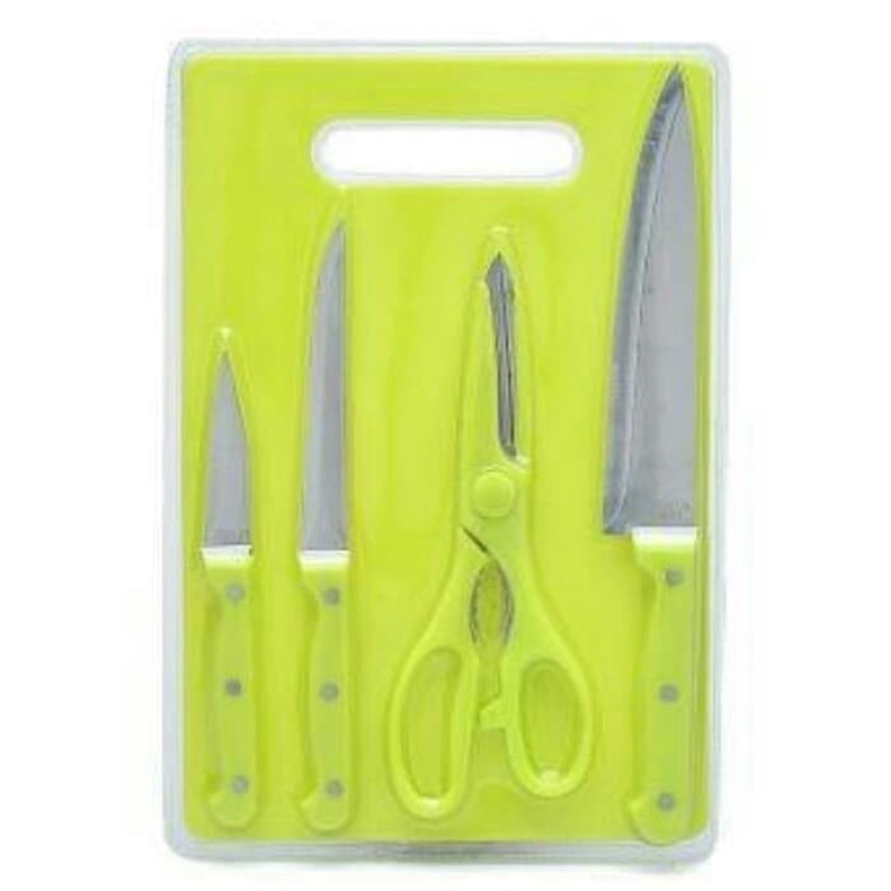 Pisau Dapur Set Alas Telenan Gunting Alat Potong Dapur Mpasi Bayi Memasak