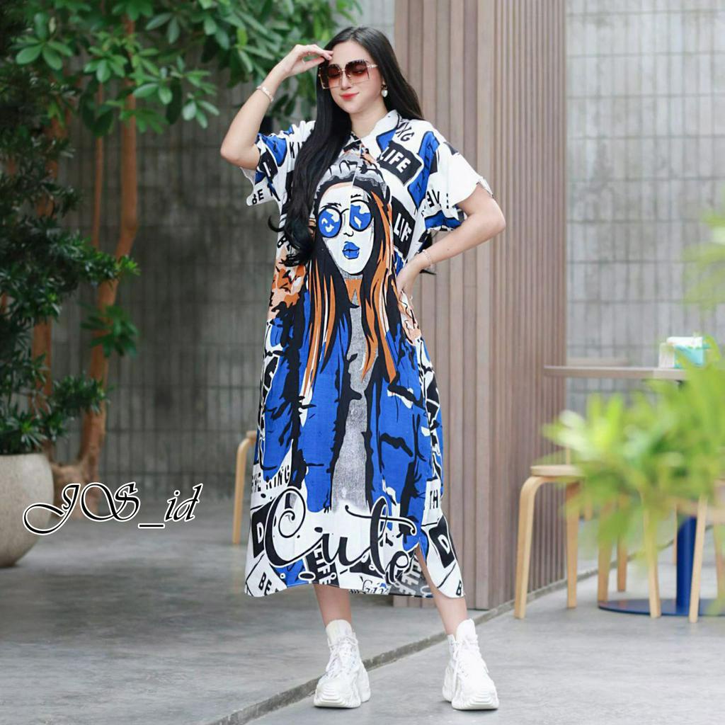 Daster Viral Fashion Wanita Terbaru Misca Cute LD 120 Busui Risleting Depan Rayon Premium