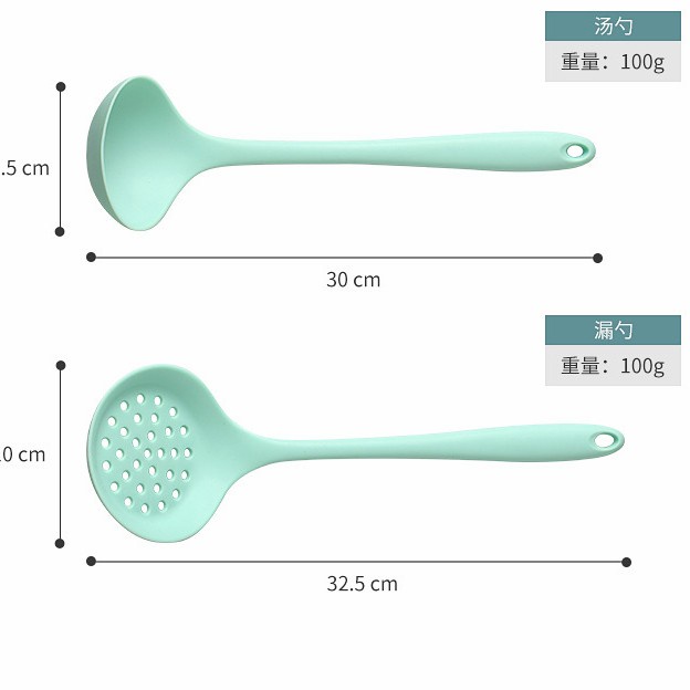 set 5pcs silicone cooking utensil / turner ladle skimmer rice spoon / set masak silikon tahan panas lilac pink tosca