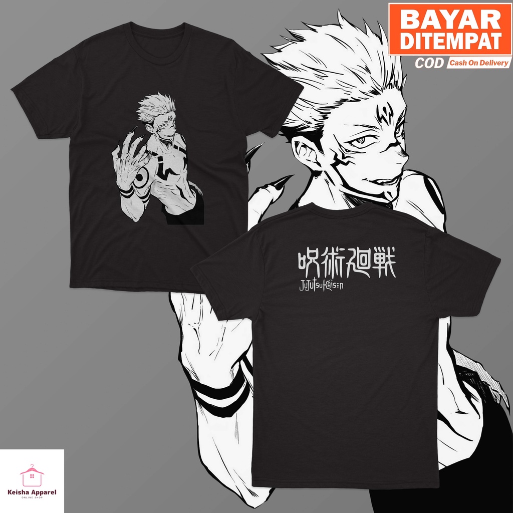 KAOS BAJU ANIME JUJUTSU KAISEN SUKUNA KAOS SUKUNA COWOK CEWEK