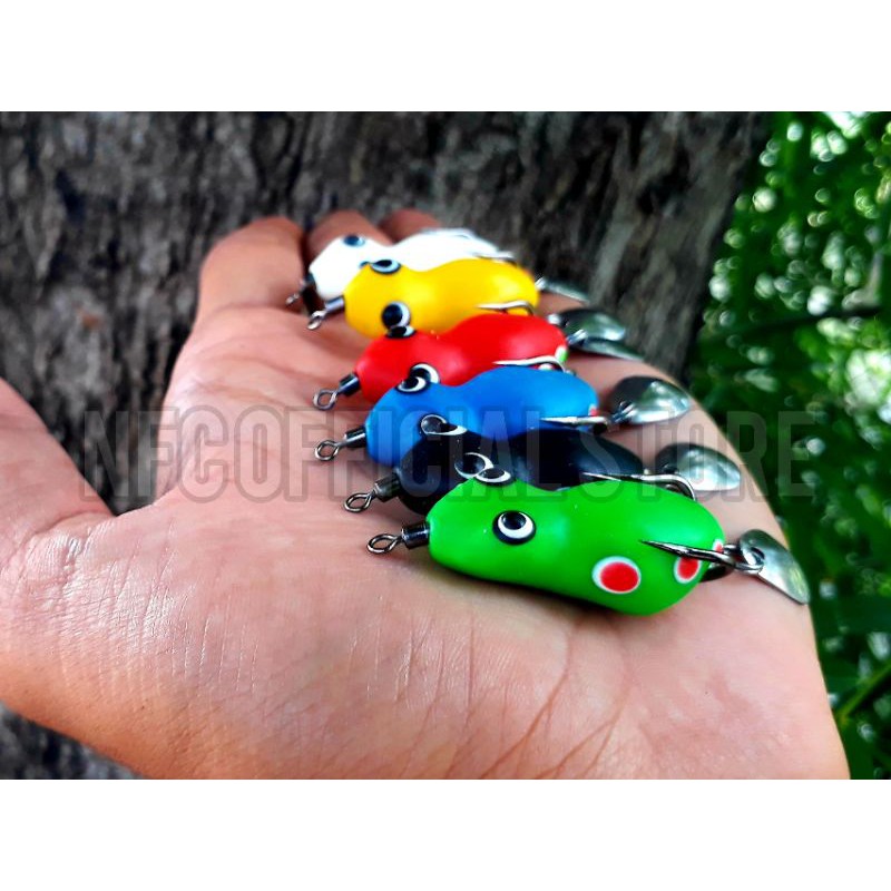 Soft frog Curut 3,5cm / 4gr ANTI MOCEL, Desain &amp; ketebalan yang sangat TEPAT, Target gabus dan toman