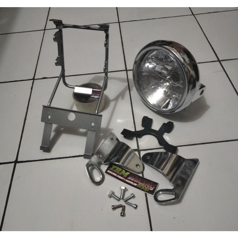 lampu bulat ninja ss R Victor 1set breket