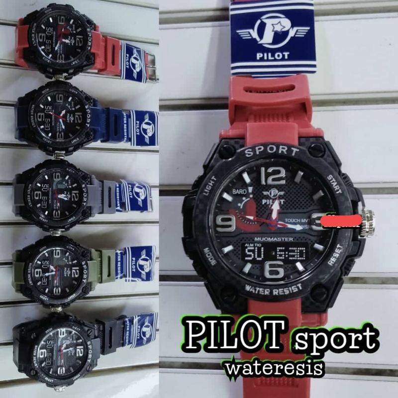 JAM TANGAN PILOT ANTI AIR/JAM TANGAN SPORT PRIA