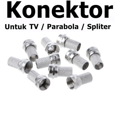 BA-141 Jack Parabola Konektor antena tv female Jek / jack / besi  receiver parabola cctv LNBF