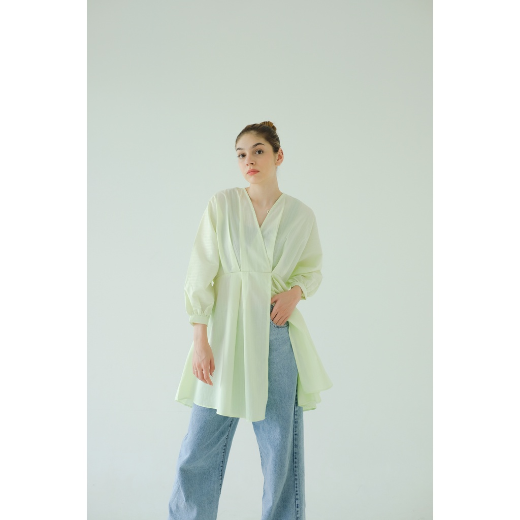 Biya Tunik - Hijau muda atasan wanita midi dress