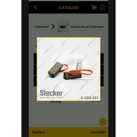 Carbon brush areng kul dinamo amper ampere ZEBRA S89 ESPASS CARRY FUTURA AVANZA XENIA GRANMAX RUSH A