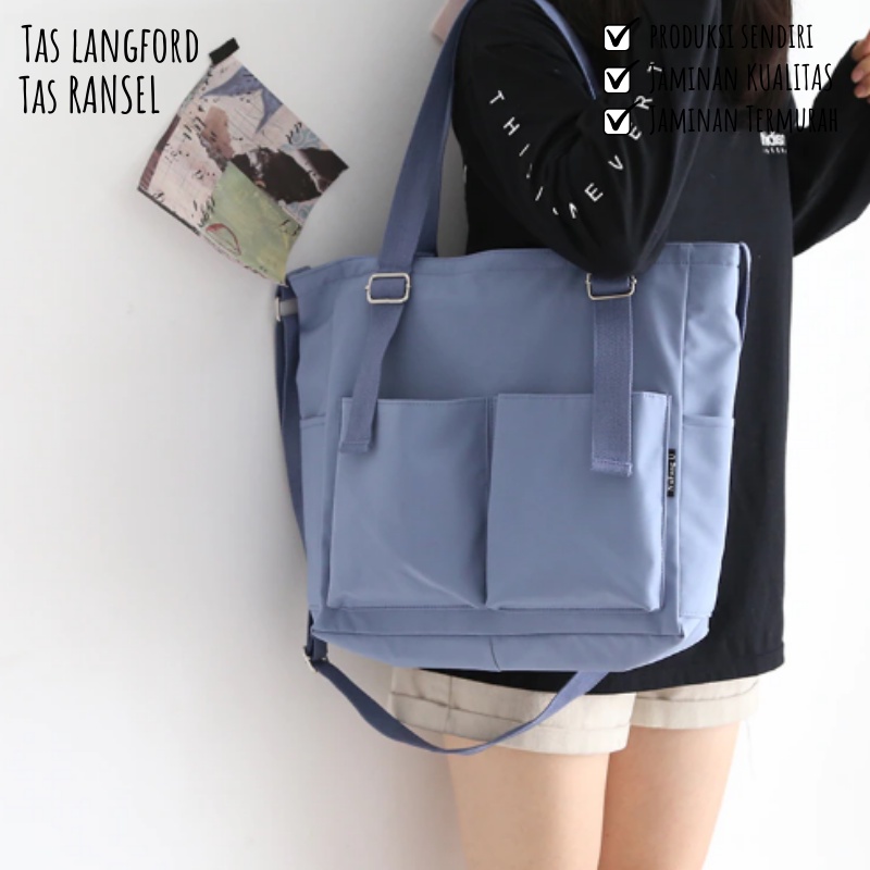 Tas Shoulder Wanita - Selempang Sekolah Kuliah Kerja Model Korea Terbaru Kekinian Fashion Multifungsi Stylish Import Lokal Original Murah Bagus Kapasitas Panjang Traveling Bahu Simple Elegan Casual Perempuan Cewek