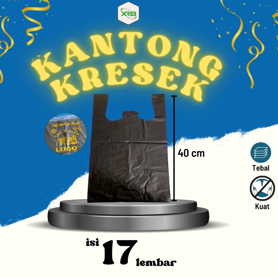 Kantong Kresek HDPE Ukuran 28 Uk 28 Kantong Plastik Hitam Uk 40 Ekonomis 1 Pack isi 17 Lembar Kantong Kresek Packing Paket Online