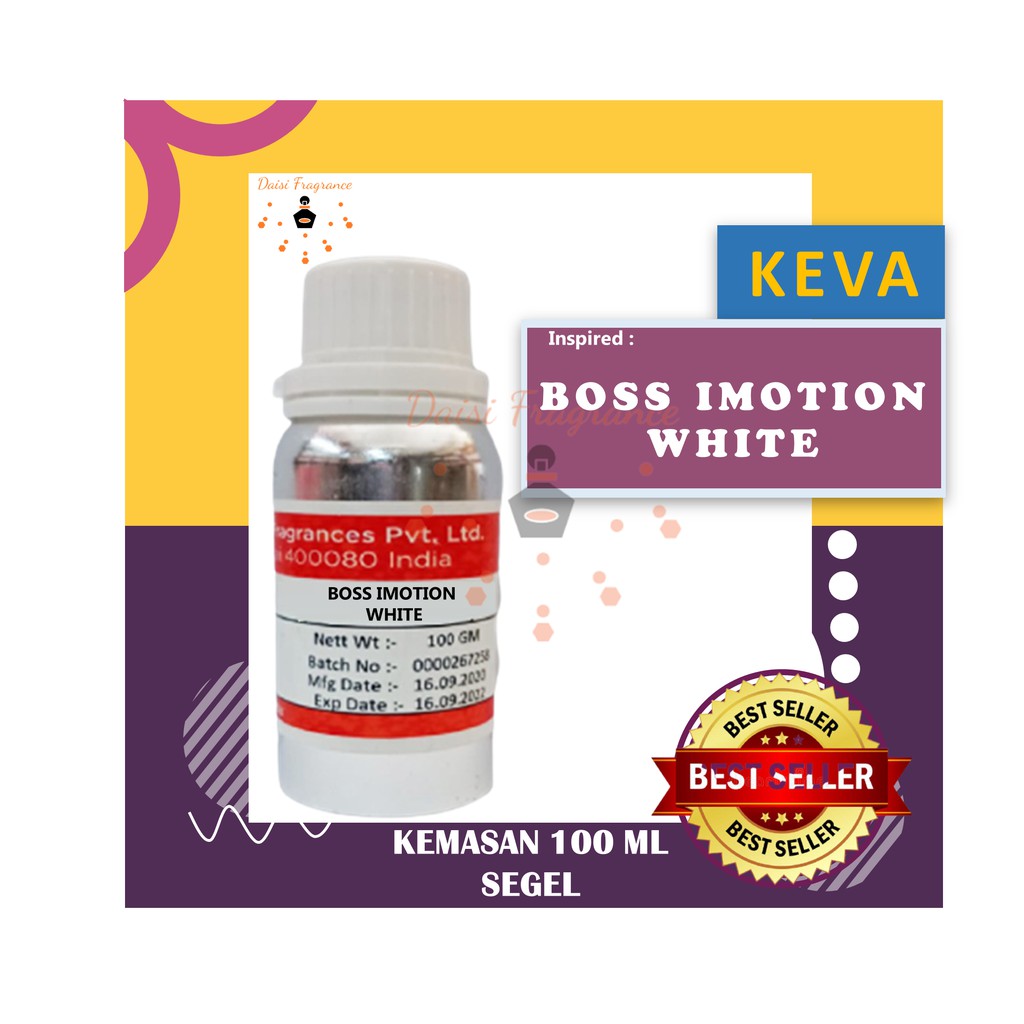 BIBIT PARFUM  MURNI KEVA BOSS IMOTION WHITE | 100ML | KEVA | SEGEL | UNISEX | PARFUM | PARFUME