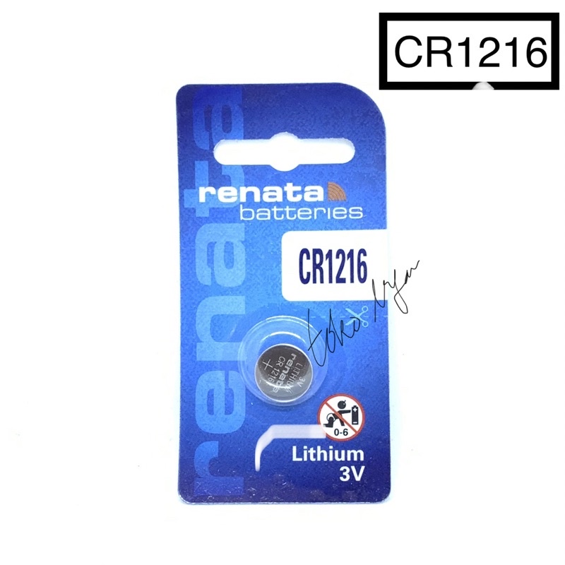 BATERAI RENATA CR1216 ORIGINAL LITHIUM BATTERY 3V DL1216, BR1216, ML1216, ECR1216, 5034LC