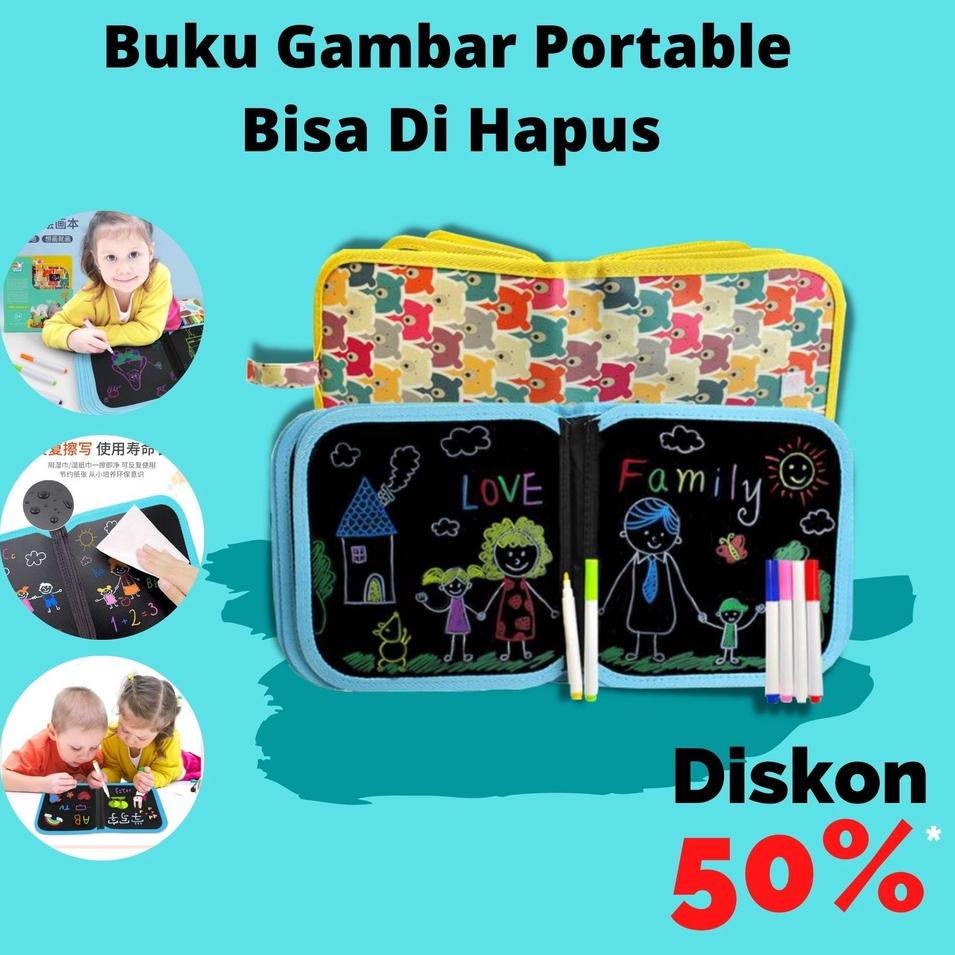 

팝 Buku Gambar Portable Spidol Bisa Digunakan Berulang Portable Drawing Book