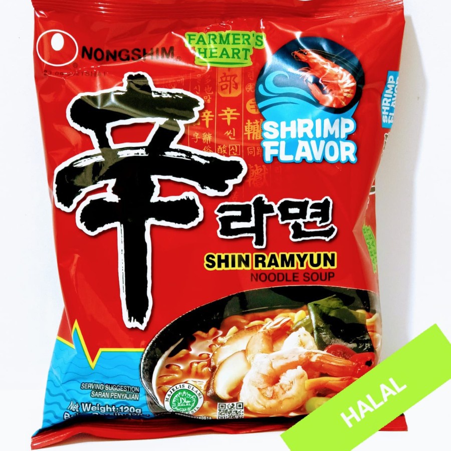 [HALAL] Nong Shim SHRIMP Shin Ramyun 120gr / NongShim Korean Noodle Rasa Udang