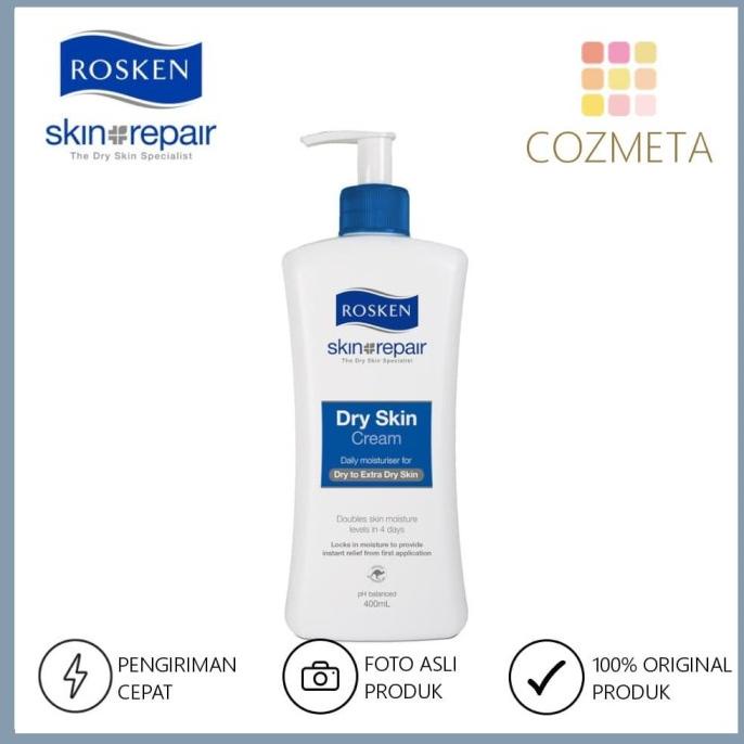 

PROMO Rosken Dry Skin Cream 400ml Skin Repair Krim Kulit Kering MURAH