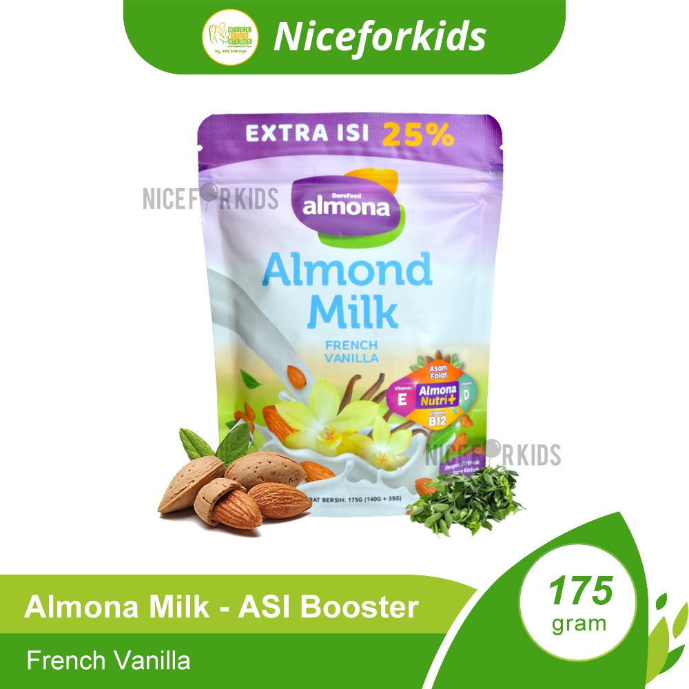 Almona Almond Milk Susu Almond Pelancar ASI Booster Plus Daun Katuk 175gr Booster ASI Ibu Menyusui