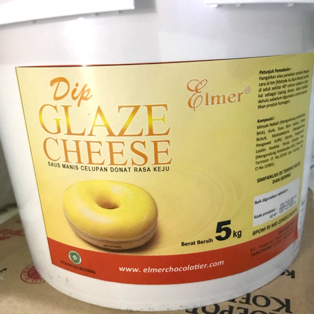 Elmer Dip Glaze - Topping Donat Cheese / Keju  Repack 500gram