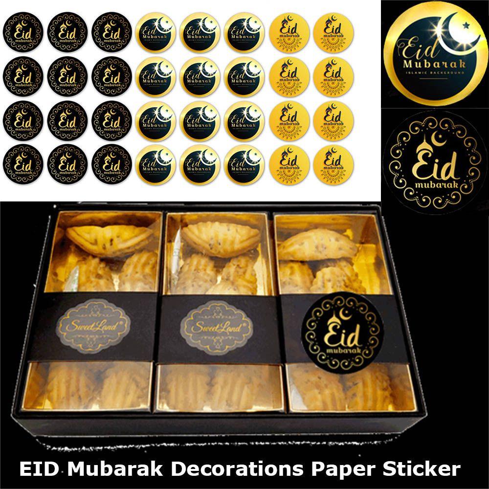 TOP 144pcs Gift Box Label Segel Perlengkapan Pesta Dekorasi Perlengkapan Muslim Islami Seal Stiker