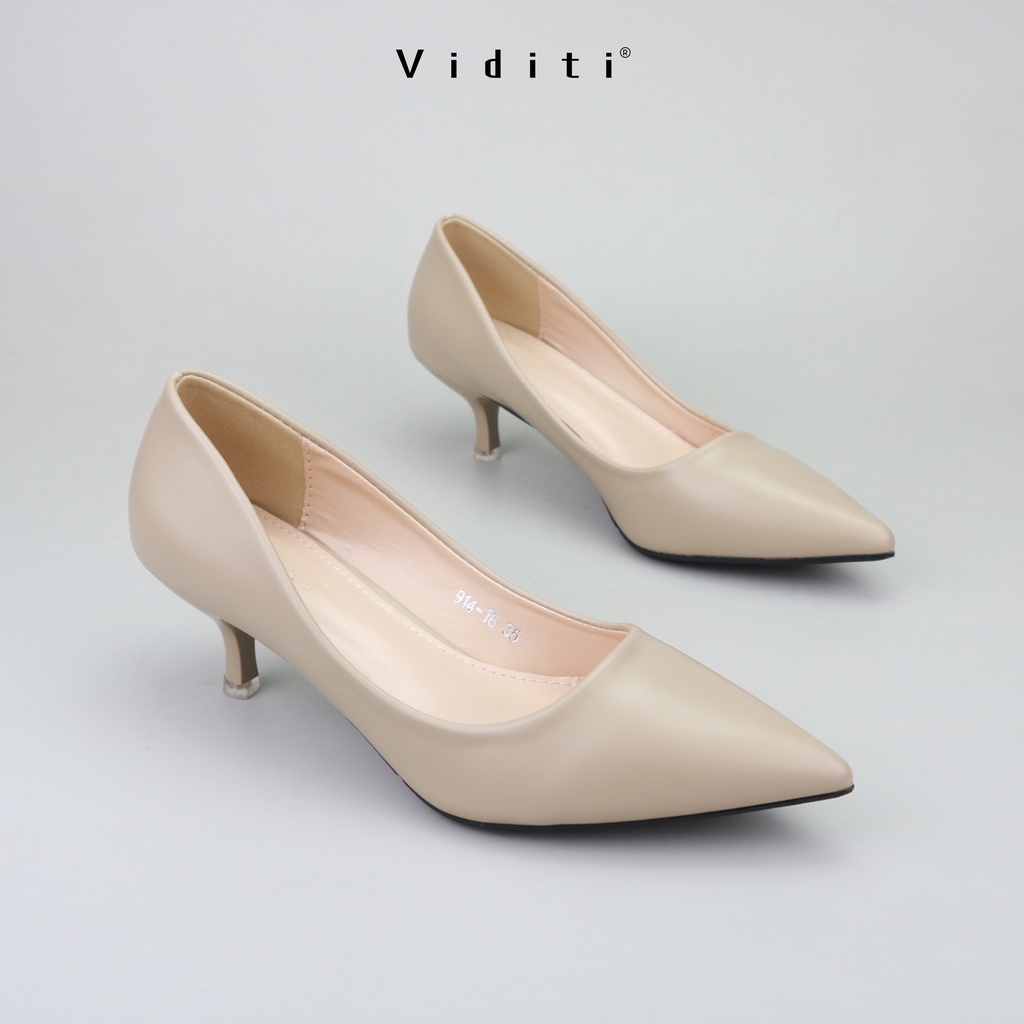 Vinz Shoes - [ 6 Warna ] Viditi Esme Doff Sepatu Import Wanita Heels Prewed Wedding Nikah-KHAKI