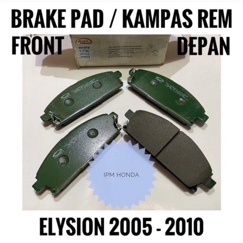 45022 SJK Brake Pad Kampas Rem Depan Honda Elysion 2005 2006 2007 2008 2009 2010 RCB TRW Compact