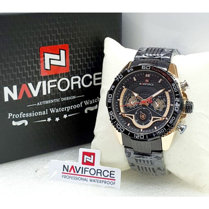 Jam Tangan Naviforce Pria Rantai Jam Tangan Chrono Original