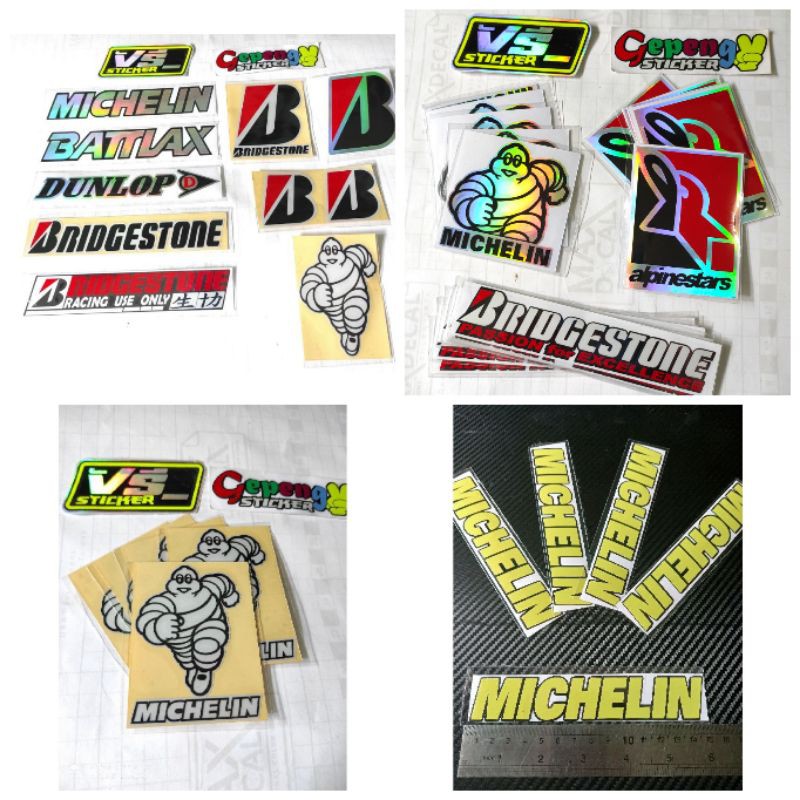 

Stiker cutting BRIDGESTONE logo b batlax dunlop michelin Kualitas terbaik murah