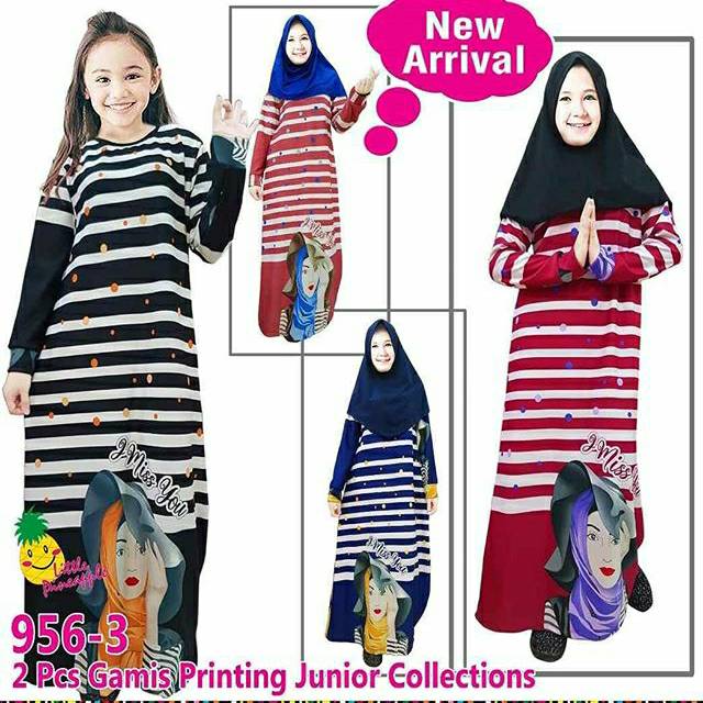  Baju  muslim gamis  anak remaja  tanggung abg jumbo umur  8 13 