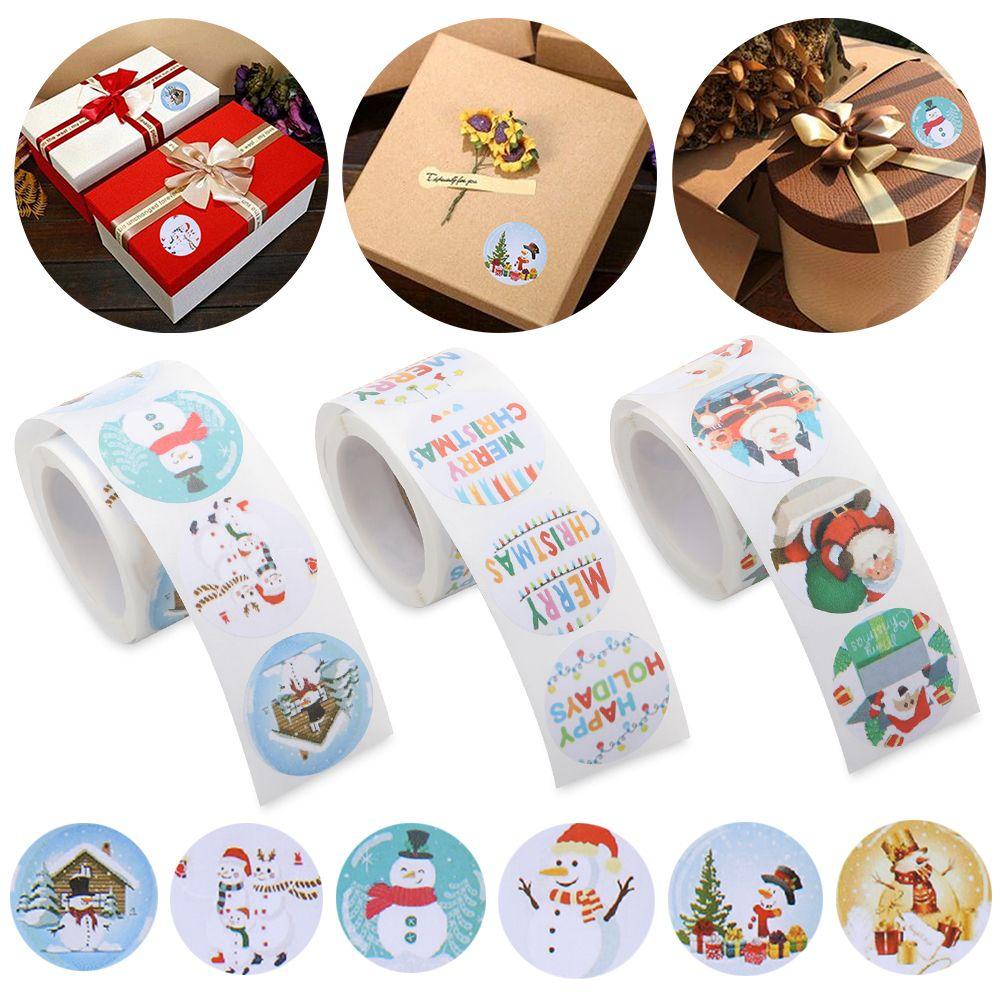 R-flower Stiker Natal Anak Kado Amplop Kemasan Baking Sign Seal Sticker