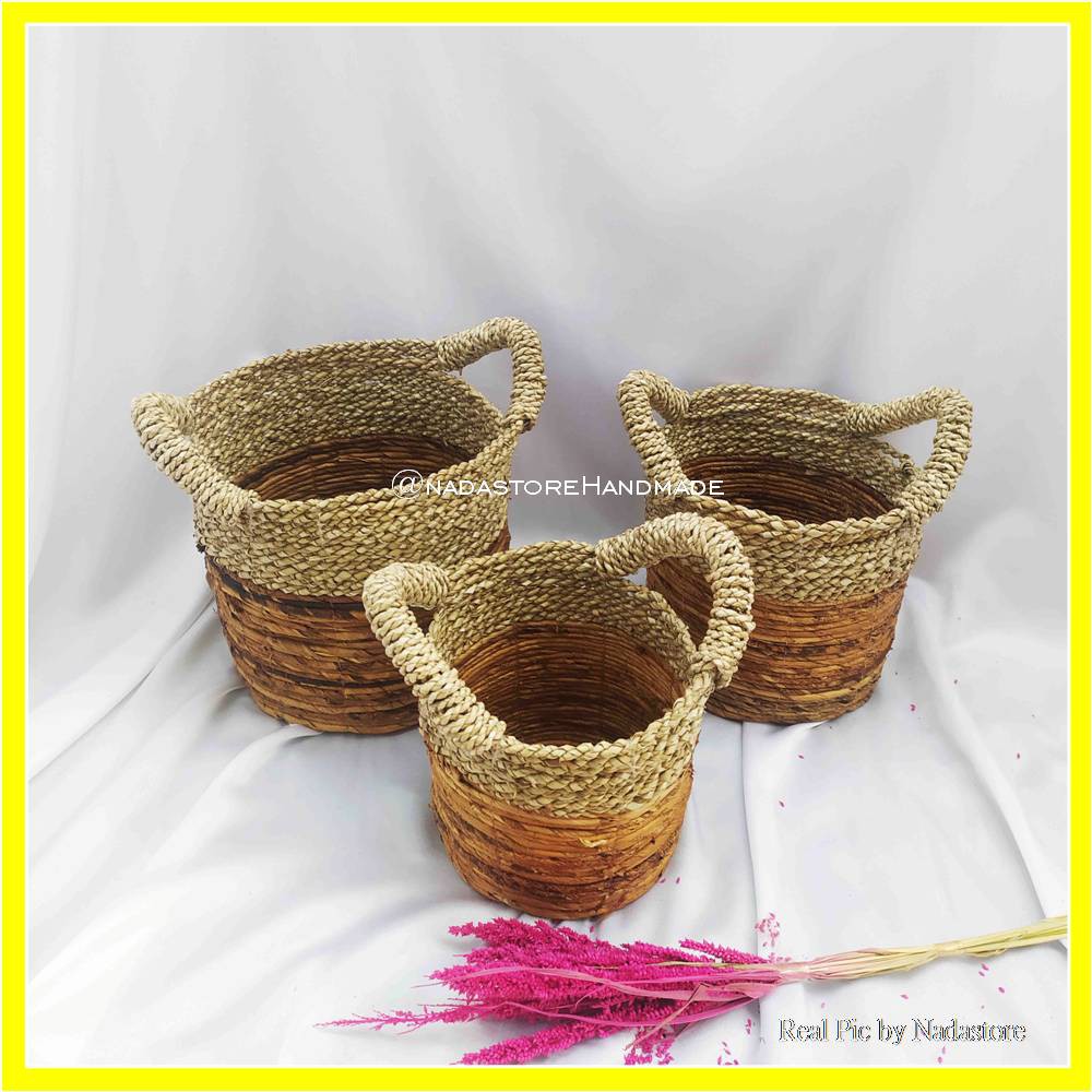 KERANJANG BANANA HANDLE 3 IN 1  / COVER POT  BANANA 3 IN 1 / TEMPAT POT