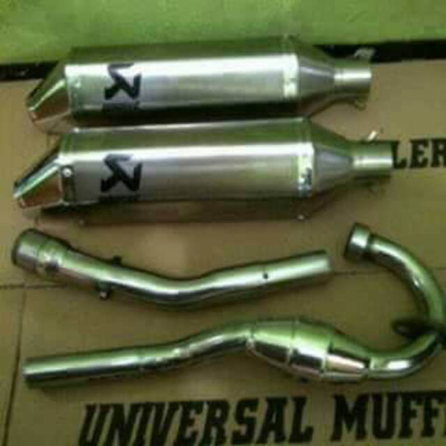 KNALPOT AKRAPOVIC FULLSET MOTOR KLX 150