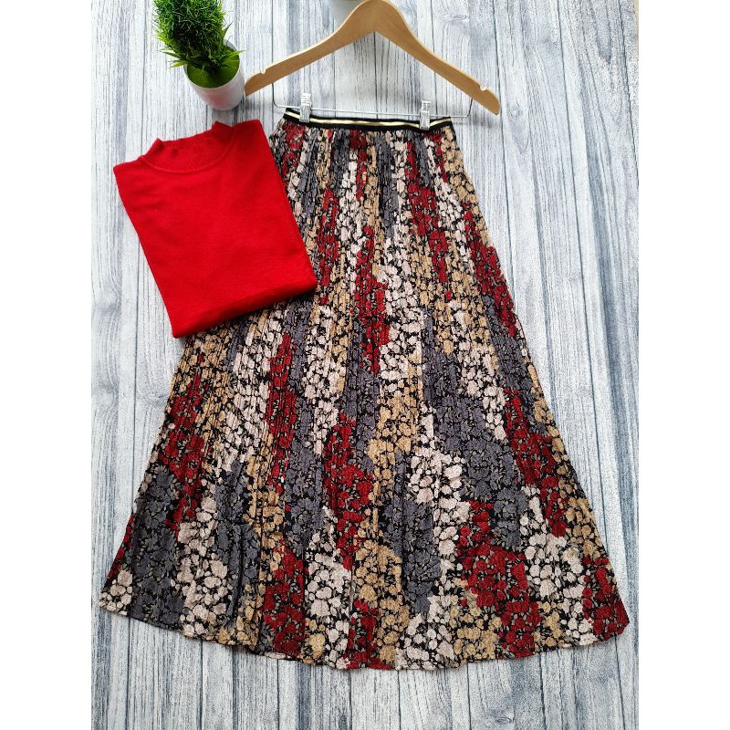 set risya skirt maron