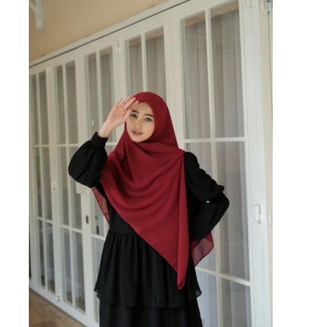 (NEW STOCK) G.N.A.ID - JENNAIRA KHIMAR ZIPPER VERSI KE 3 (130*130)