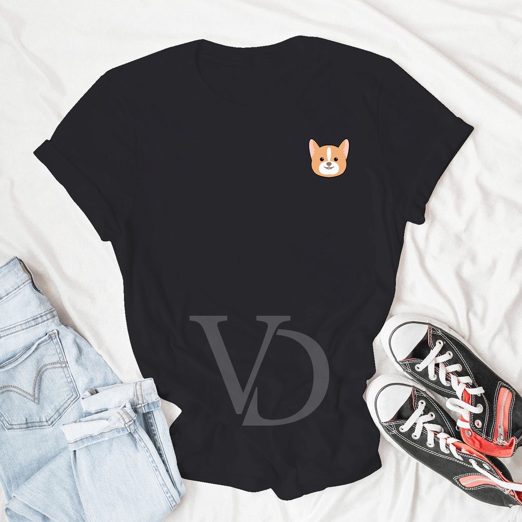 BAJU KAOS CUSTOM DOGGY 1 /puppy corgy husky maltese / kaos TEE WANITA PRIA LENGAN PENDEK / kaos kore