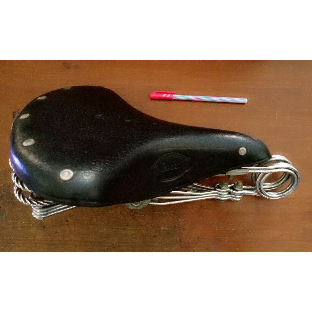 SADEL SEPEDA ONTA ONTHEL LEPPER KULIT ASLI PER GELUNG MADE IN HOLLAND NOS LANGKA