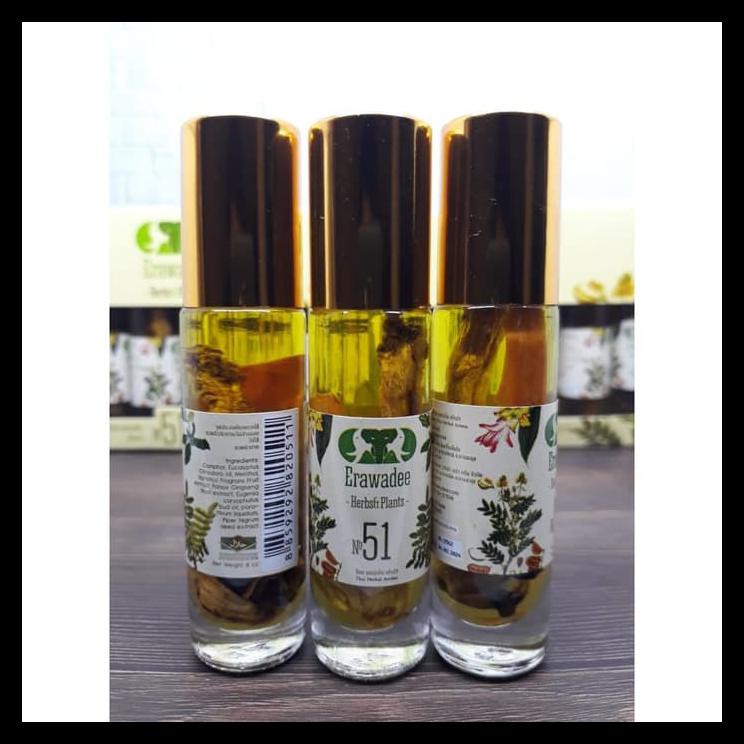 Erawadee 51 Minyak Gosok Roll On - 100% Original Thailand Batch Baru