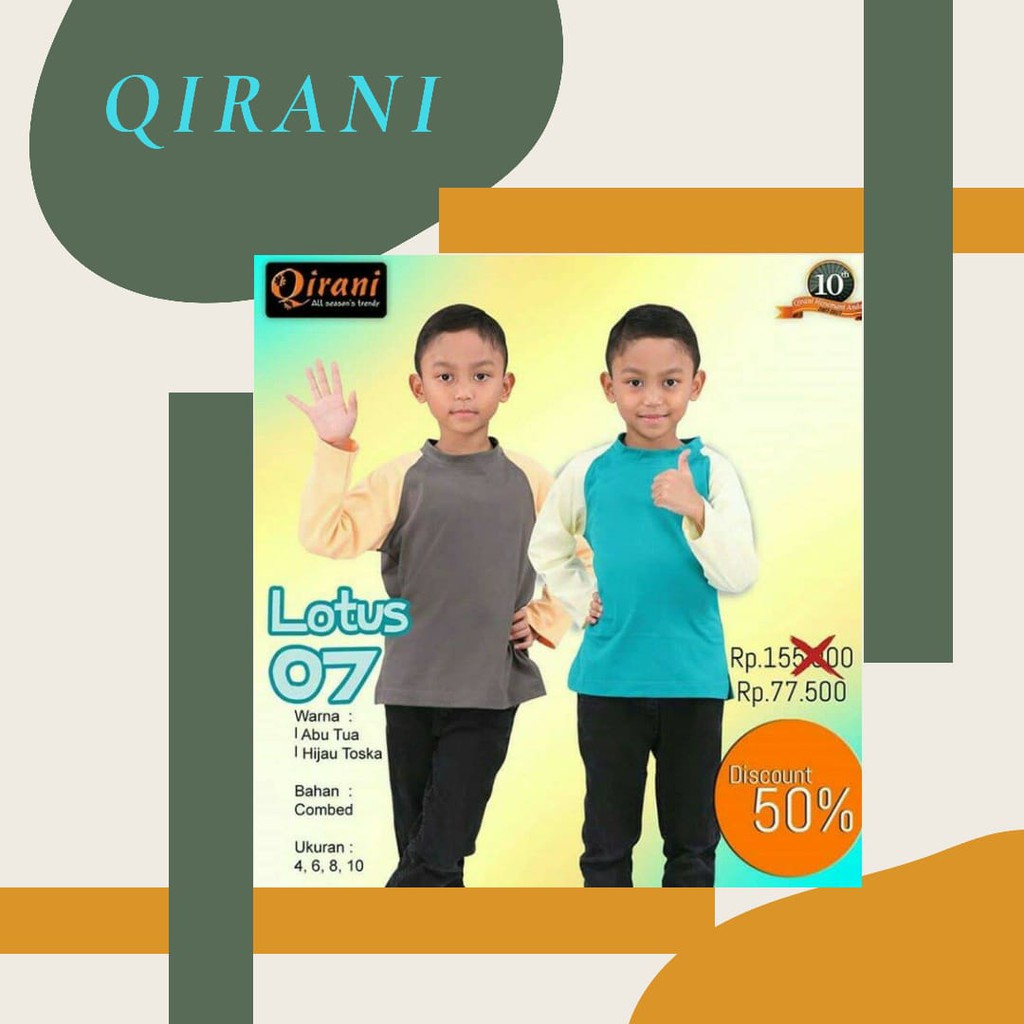 QIRANI - ATASAN KAOS ANAK LOTUS 07