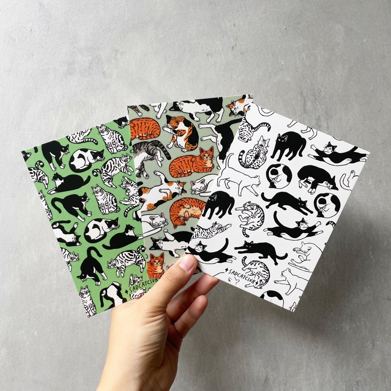 

Sad Cat Club Greeting Card / Kartu Ucapan / Postcard