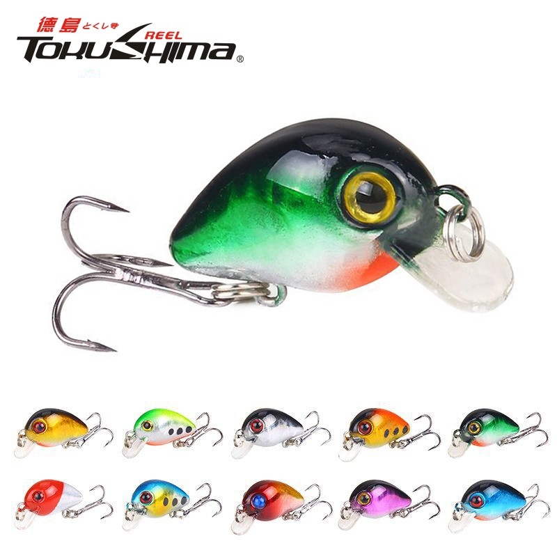 CrankBait Alat Pancing Kail Pancing Umpan Mancing Umpan Pancing Buatan CrankSet relix nusantara Mini Minnow Lure Umpan Ikan Umpan Pancing Alat Pancing Murah Plastic Bait 1PCS 3cm/1.6g Umpan Mancing