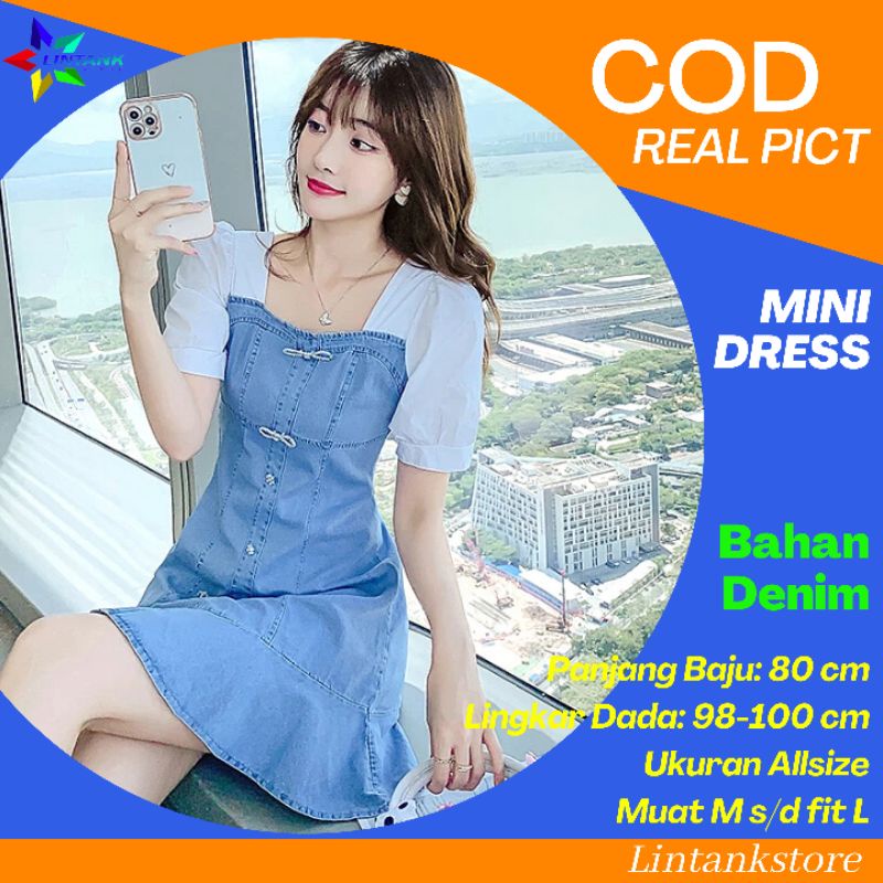MINI DRESS WANITA KEKINIAN BAJU DRES WANITA IMPORT DRESS CEWEK KOREA Pakaian Remaja Perempuan Cewe