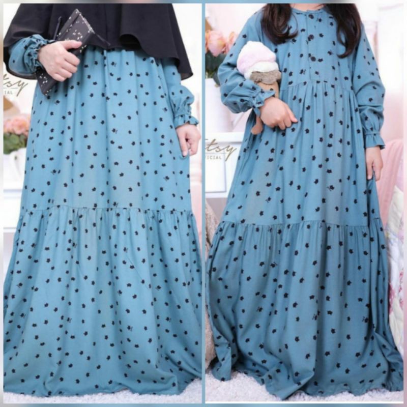 Ditsy Februari 2021 Cat Teal M dan Little Cat Teal Size 5