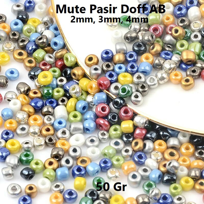 Mote Pasir/Manik Pasir Doff AB Uk 2-4mm Harga/50gr