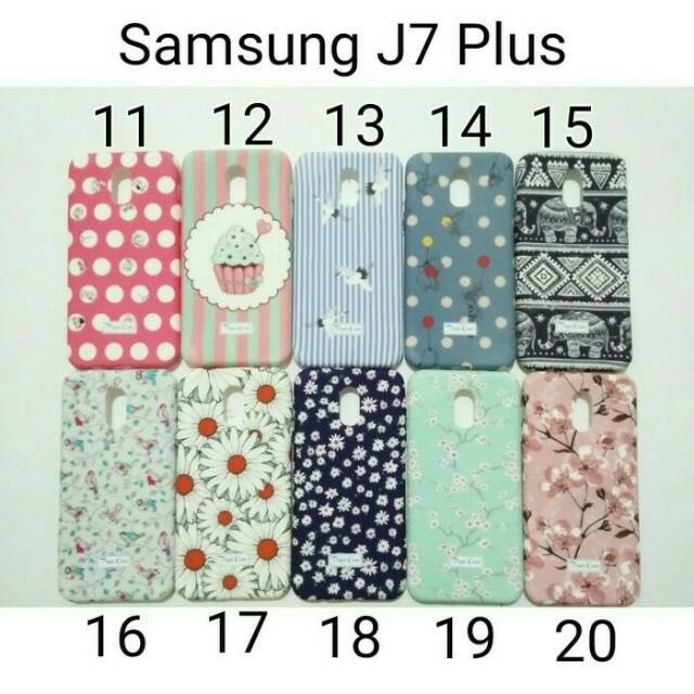Case CK Flowers For Samsung J7 Plus/ Softcase Bunga Samsung J7 Plus