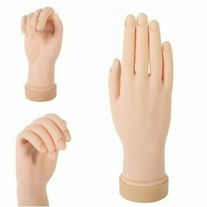 Tangan palsu latihan nail gel polish nailart fake hand practice